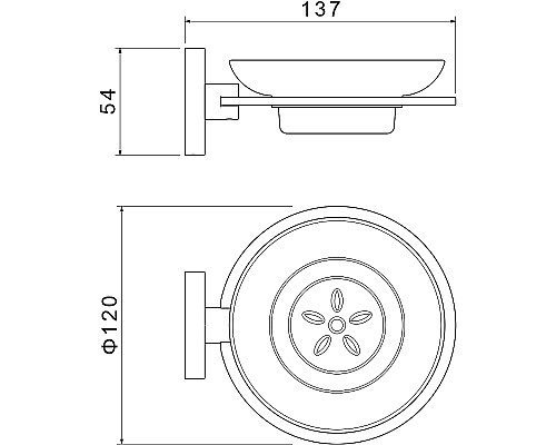 Мыльница Aquatek Оберон AQ4203CR Хром