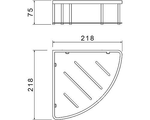 Полка корзина Aquatek AQ4926MB угловая Черная матовая