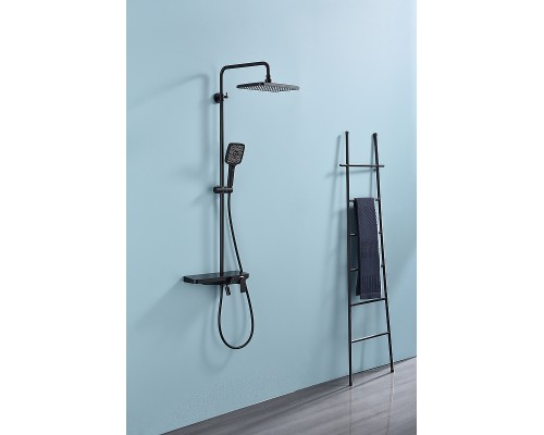 Душевая система Raglo R60.24.06 Черная матовая