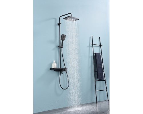 Душевая система Raglo R60.24.06 Черная матовая