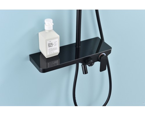 Душевая система Raglo R60.24.06 Черная матовая