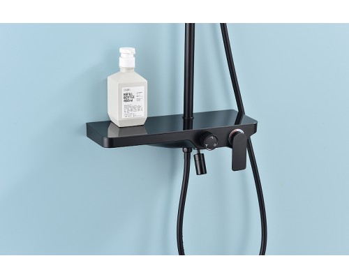 Душевая система Raglo R60.24.06 Черная матовая