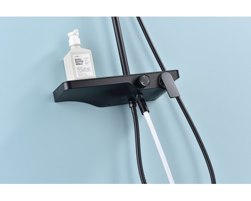 Душевая система Raglo R60.24.06 Черная матовая