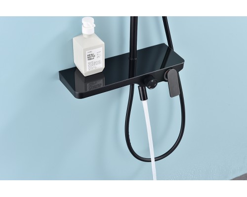 Душевая система Raglo R60.24.06 Черная матовая