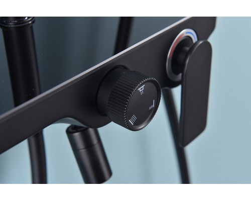 Душевая система Raglo R60.24.06 Черная матовая