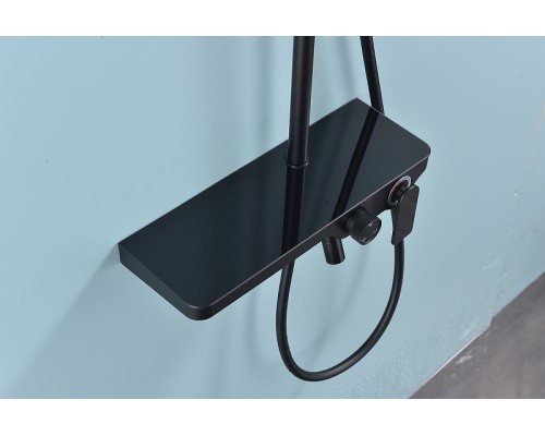 Душевая система Raglo R60.24.06 Черная матовая