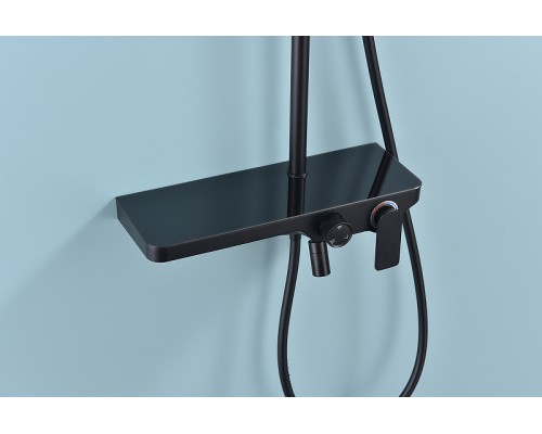 Душевая система Raglo R60.24.06 Черная матовая