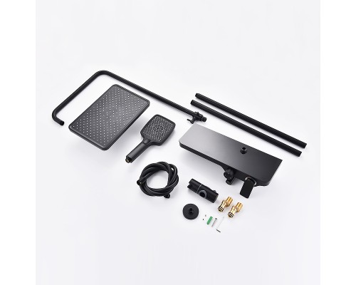 Душевая система Raglo R60.24.06 Черная матовая