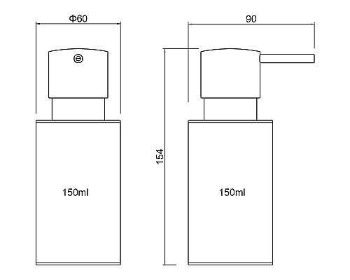 Дозатор для жидкого мыла Aquatek Оберон AQ4229CR Хром