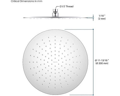 Верхний душ Aquatek AQ2075CR Хром