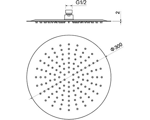 Верхний душ Aquatek AQ2075CR Хром