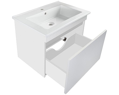 Тумба под раковину Runo Модена 65 00-00002199 подвесная Белая