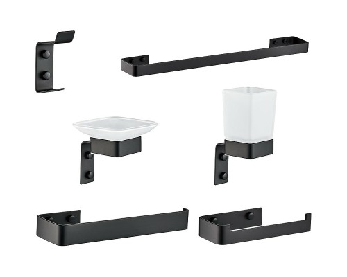 Набор аксессуаров для ванной Boch Mann CR-D01B BM9645 Черный матовый