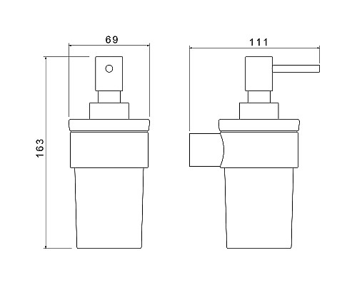 Дозатор для жидкого мыла Aquatek Лира AQ4405MB Черный матовый