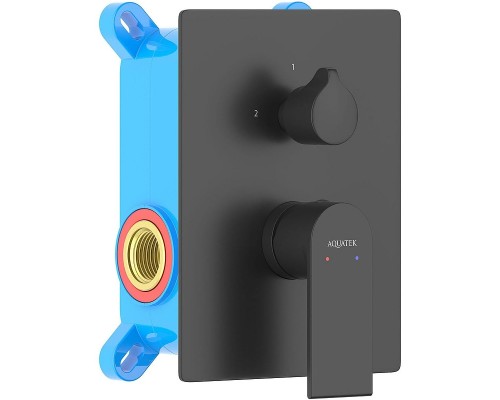 Смеситель для душа Aquatek Лира AQ1446MB Черный матовый