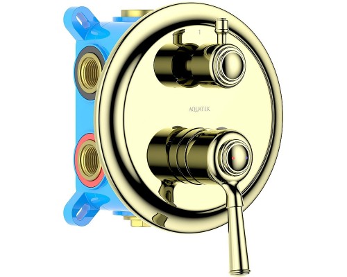 Смеситель для душа Aquatek Классик AQ1547PG Полированное золото