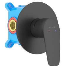 Смеситель для душа Aquatek Бетта Черный матовый