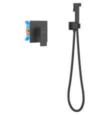 Гигиенический душ со смесителем Aquatek Либра Черный матовый