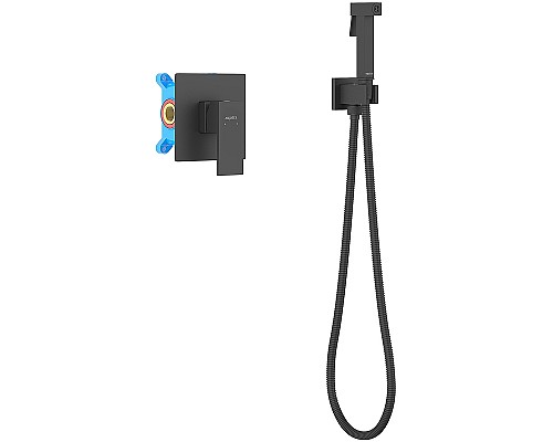 Гигиенический душ со смесителем Aquatek Либра AQ1619MB Черный матовый