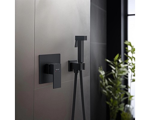 Гигиенический душ со смесителем Aquatek Либра AQ1619MB Черный матовый