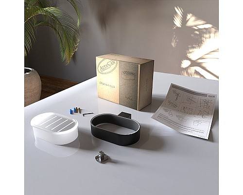 Мыльница Altasan Лотос ЛТ30ЧМ Черная матовая