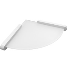 Стеклянная полка Altasan Лотос ЛТ71БМ угловая Белая матовая