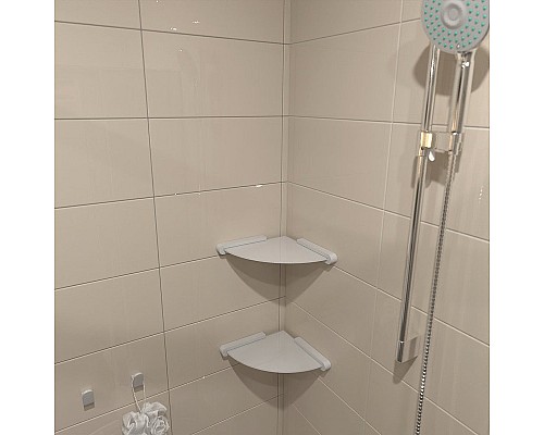 Стеклянная полка Altasan Лотос ЛТ71БМ угловая Белая матовая