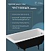 Чугунная ванна Delice Repos 170x70 DLR220508RB с черными матовыми ручками без антискользящего покрытия