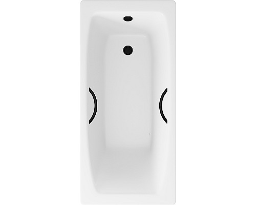 Чугунная ванна Delice Repos 170x70 DLR220508RB с черными матовыми ручками без антискользящего покрытия Чугунная ванна Delice Repos 170x70 DLR220508RB с черными матовыми ручками без антискользящего покрытия