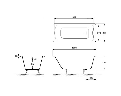 Чугунная ванна Delice Prestige 180x80 DLR230623R-AS с отверстиями под ручки с антискользящим покрытием Чугунная ванна Delice Prestige 180x80 DLR230623R-AS с отверстиями под ручки с антискользящим покрытием