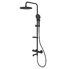 Душевая система Milardo Ideal Spa ILSBLTHM06 с термостатом Черная матовая