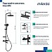 Душевая система Milardo Ideal Spa ILSBLTHM06 с термостатом Черная матовая