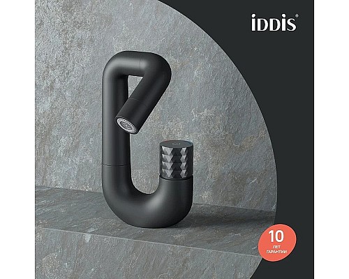 Смеситель для раковины Iddis Twist TWIBLBTi01 Черный матовый