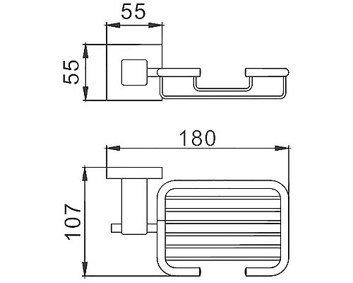 Мыльница Haiba HB8902-1 Черная матовая