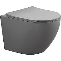 Унитаз Aquatek Европа AQ1901-MG подвесной Серый матовый с сиденьем Микролифт