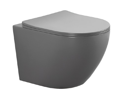 Унитаз Aquatek Европа AQ1901-MG подвесной Серый матовый с сиденьем Микролифт
