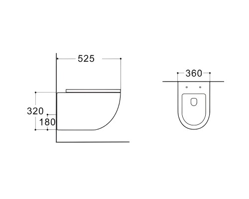 Унитаз Aquatek Европа AQ1901-MG подвесной Серый матовый с сиденьем Микролифт