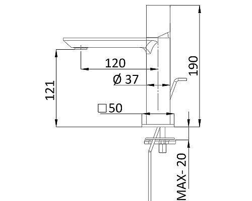 Смеситель для раковины Remer Edge EG510 Хром