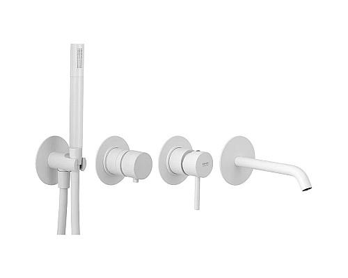 Смеситель для ванны Remer X-Style X96S03ROXXBO Белый матовый