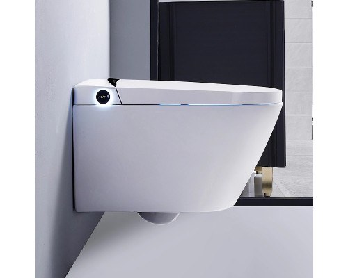 Комплект унитаза биде с инсталляцией Timo TE-751 с сиденьем Микролифт и клавишей смыва Хром