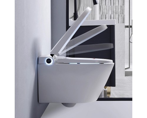 Комплект унитаза биде с инсталляцией Timo TE-751 с сиденьем Микролифт и клавишей смыва Хром