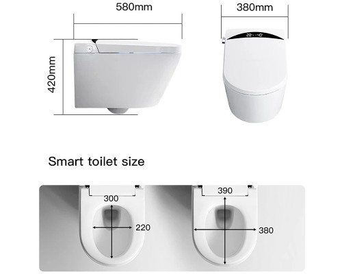 Комплект унитаза биде с инсталляцией Timo TE-751 с сиденьем Микролифт и клавишей смыва Хром