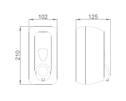 Диспенсер для пенного мыла Nofer Black 03012.N с картриджем Черный soft touch
