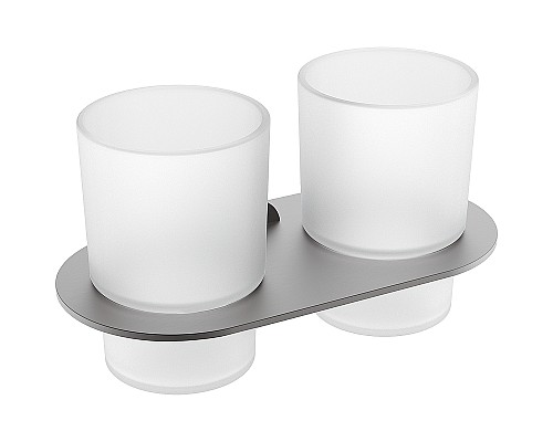 Стакан для зубных щеток Raglo R300.08.09 двойной Графит