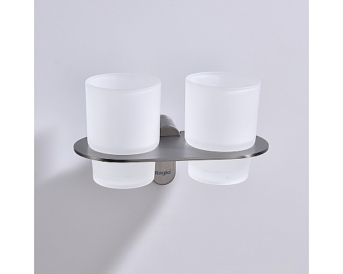 Стакан для зубных щеток Raglo R300.08.09 двойной Графит