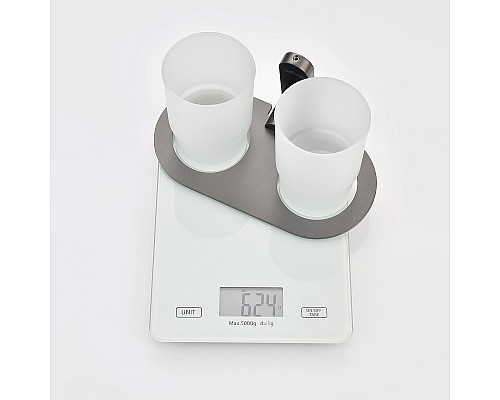 Стакан для зубных щеток Raglo R300.08.09 двойной Графит