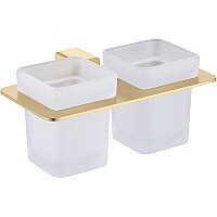 Стакан для зубных щеток Raglo R301.08.03 двойной Золото матовое