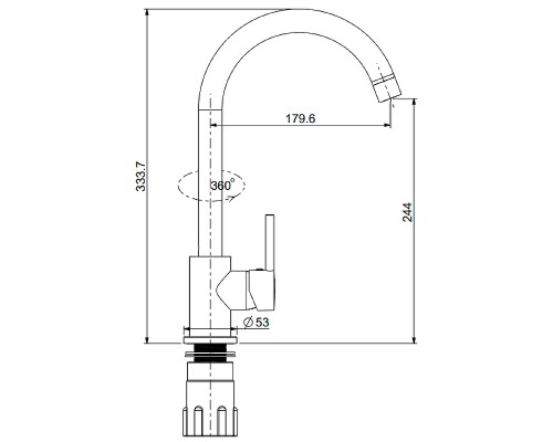 Смеситель для кухни Splenka S201.40.09 Графит матовый