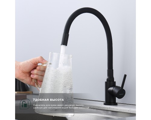 Смеситель для кухни Splenka S201.4406.06 Черный матовый