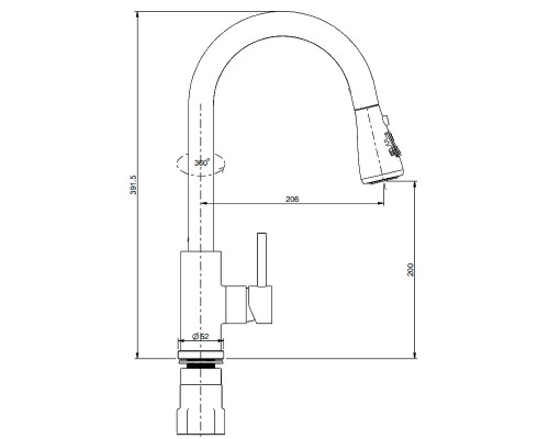 Смеситель для кухни Splenka S203.49.05 Сатин
